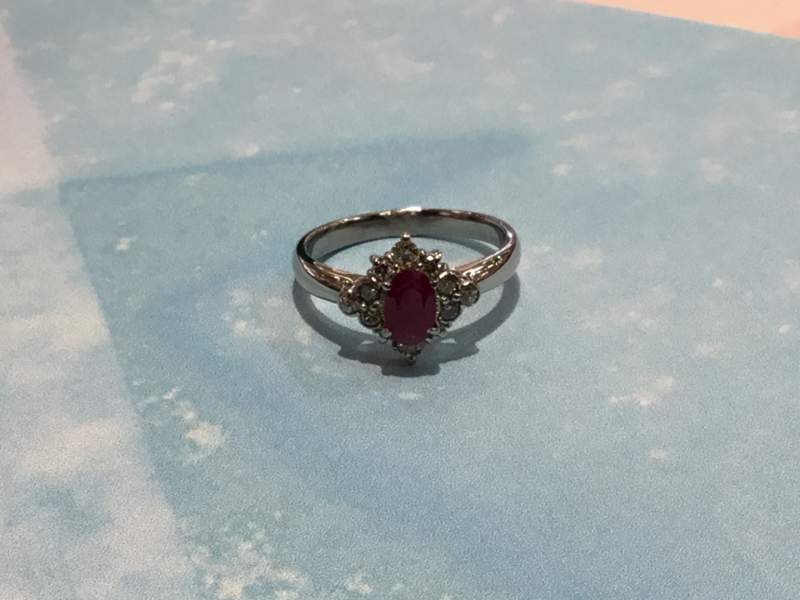 PT900 色石リング💍