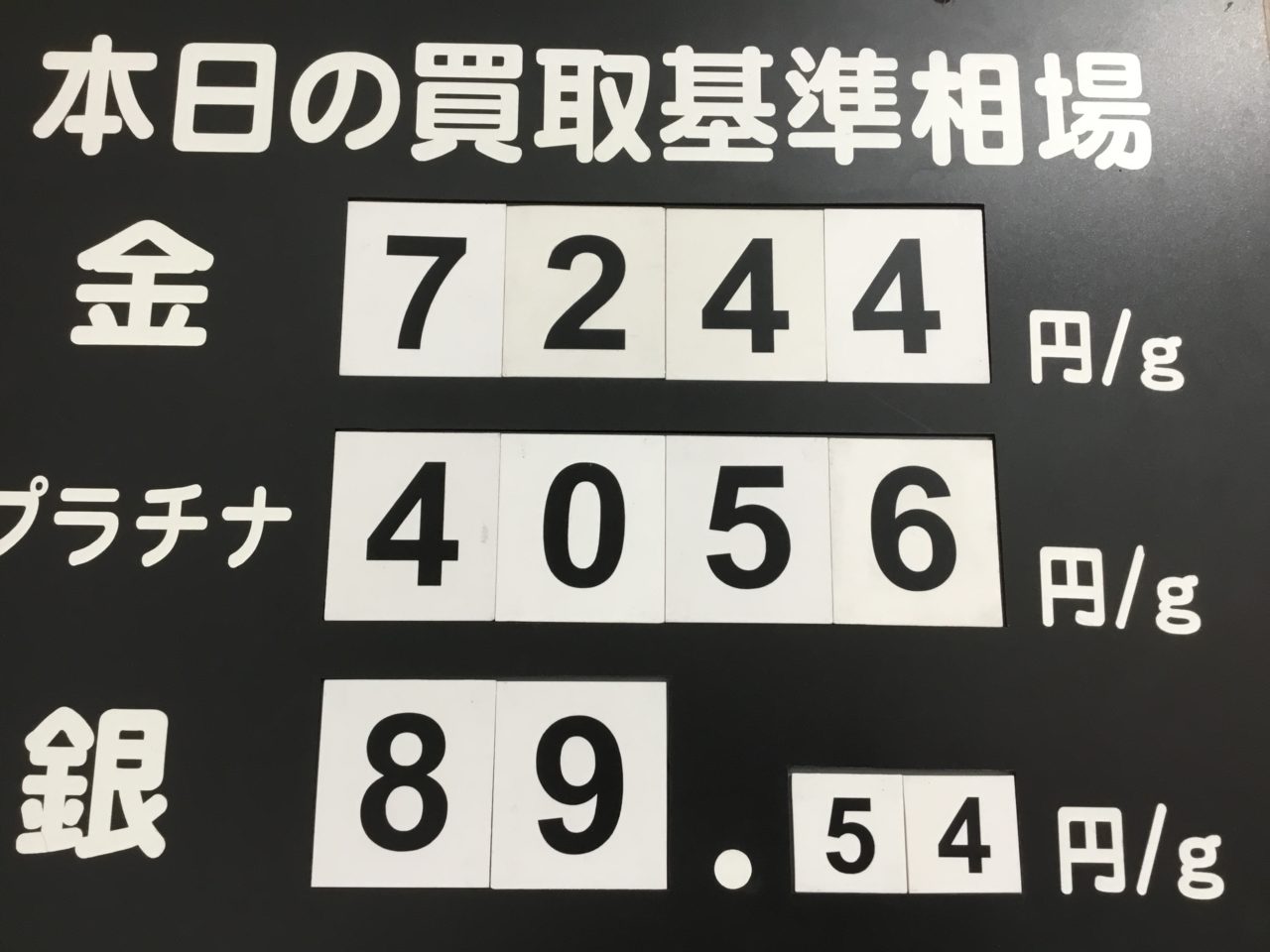 🍀本日の買取基準相場🍀