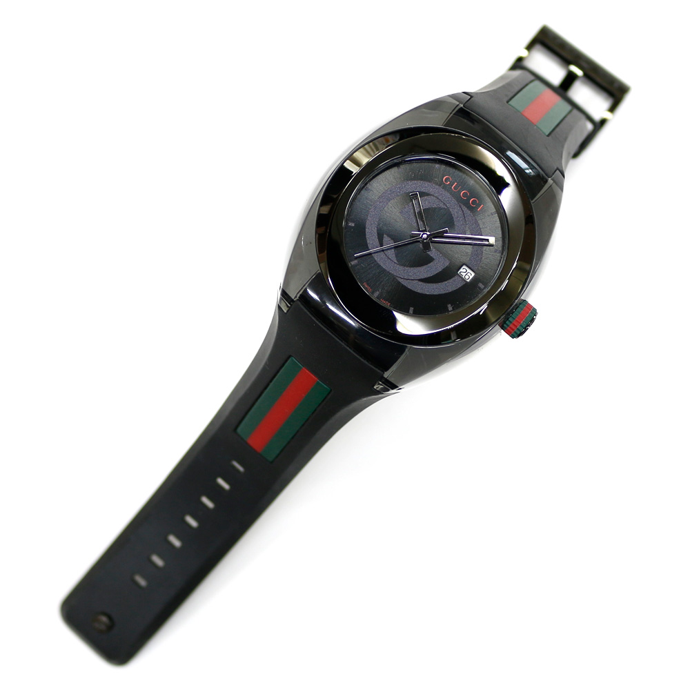 グッチ SS 腕時計 シンク 137.1 ブラック