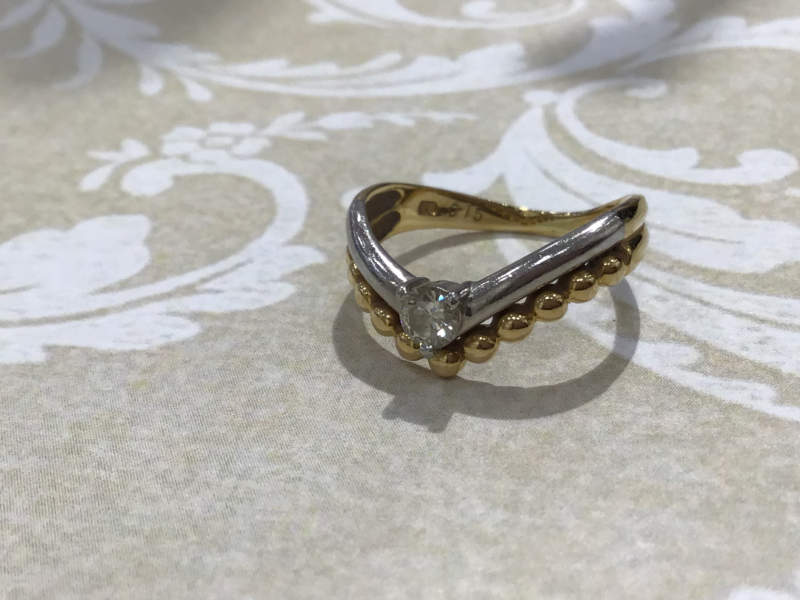 金とプラチナのリング💍