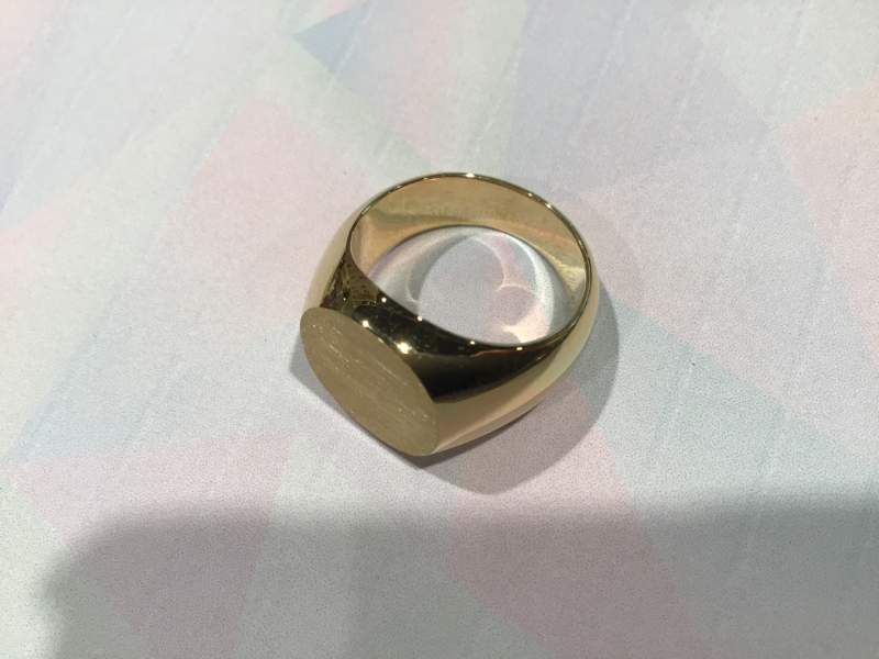 18金 印台リング 買取ました。