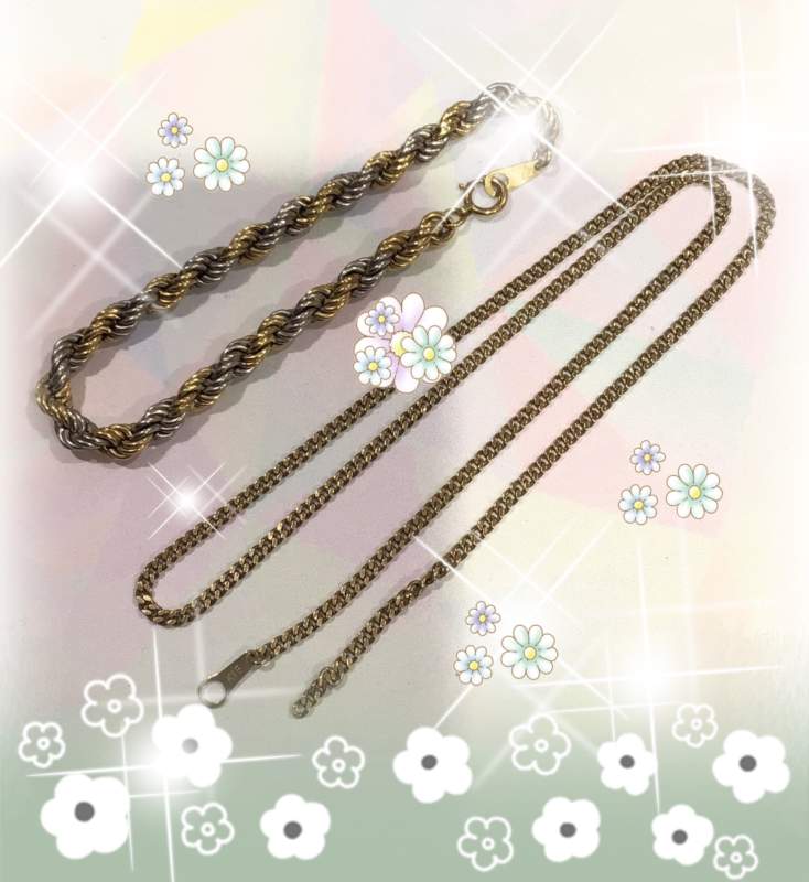 18金のネックレスとコンビのブレスレットをお買取致しました!!
