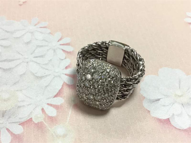 K18WGのダイヤリングをお買取いたしました💍