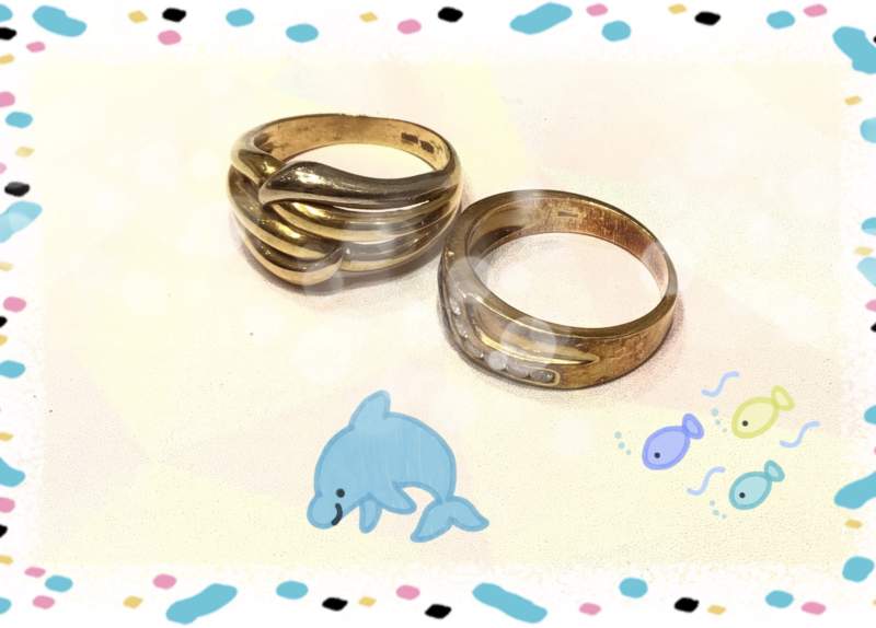18金リングとダイヤリングのお買取です🙇♀️