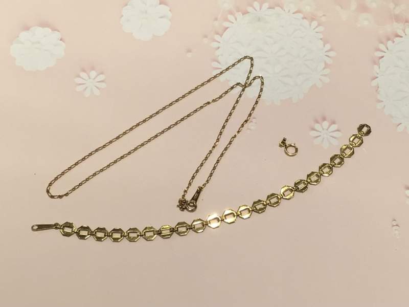 K18ネックレスと切れたブレスレットのお買取