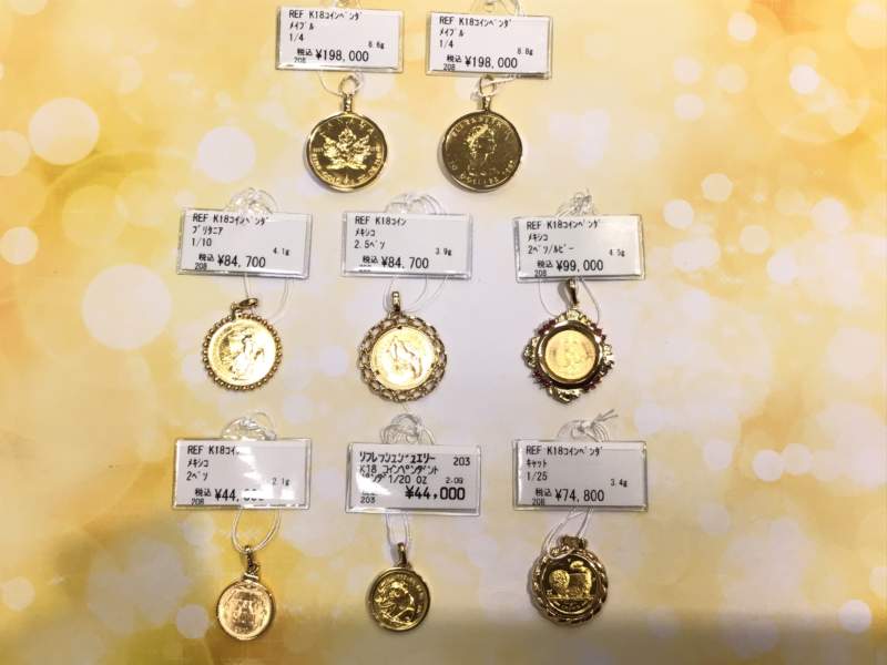 コインペンダント入荷しました💁♀️