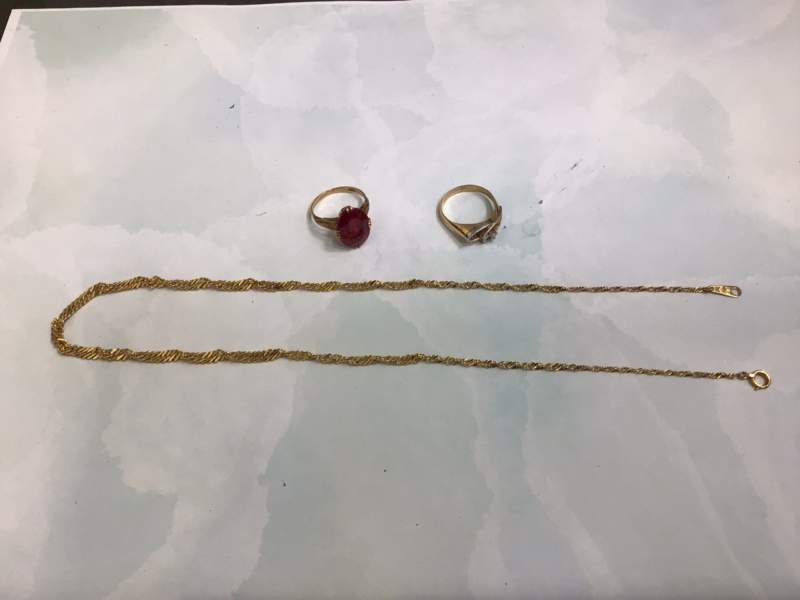 K18 ネックレス k18/プラチナ コンビリング をお買取しました。