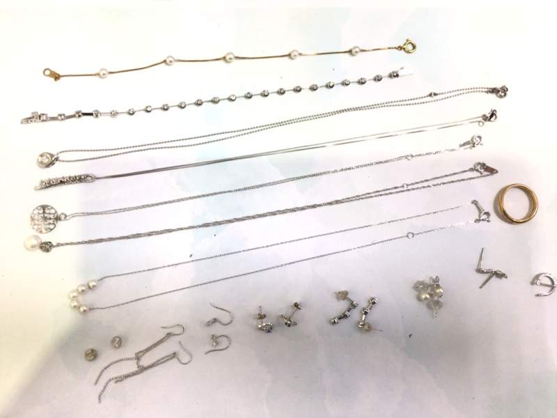 ダイヤモンド ネックレス パール ブレスレット リング 18金 ゴールド プラチナ をお買取りしました