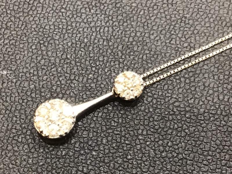 K18ダイヤのペンダントネックレスを買い取り致しました