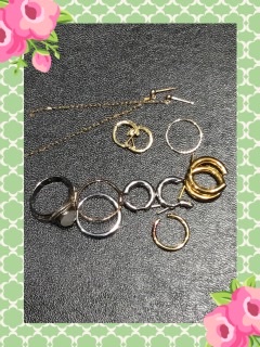 K18,k10,シルバー　リング,ピアス