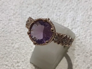アメジスト ダイヤモンド 10金 リング をお買取致しました。