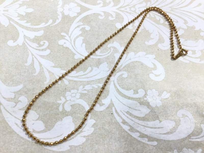 k18 カットボール ネックレス