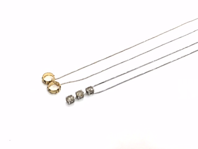 K18WGダイヤモンドネックレス K18ネックレス