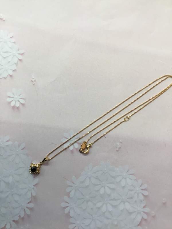 K 18サファイアダイヤネックレス