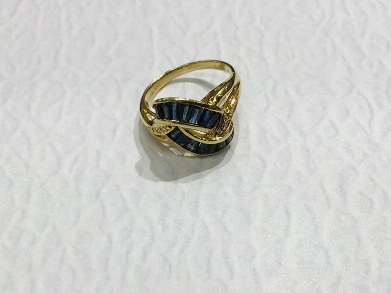 18金 サファイア ダイヤモンド リング 買取り致しました