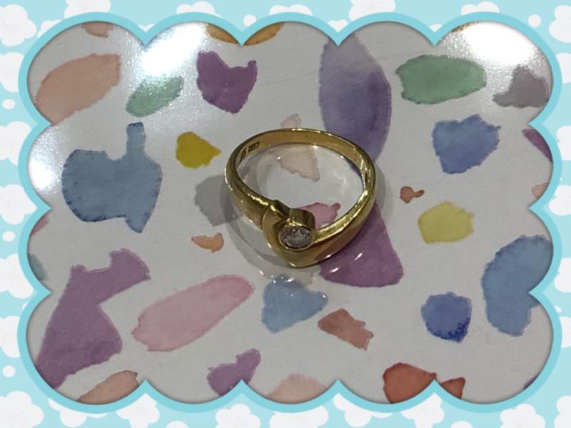 18金 イエローゴールド ダイヤ リング💍 をお買取致しました。