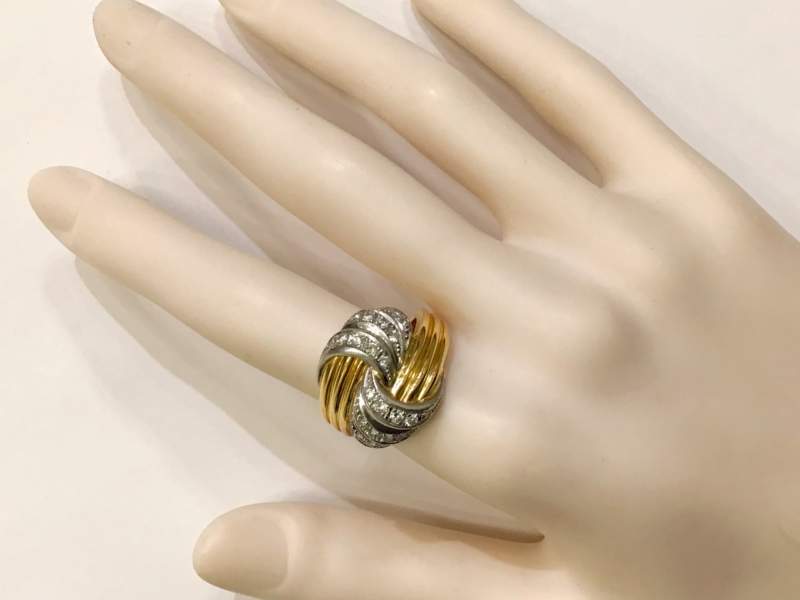 18金・プラチナのコンビ ダイヤモンド 指輪 お買取
