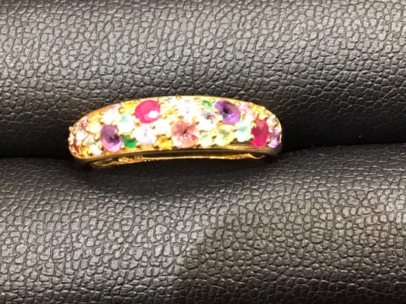 K18金 イエローゴールド 色石リング お買取しました