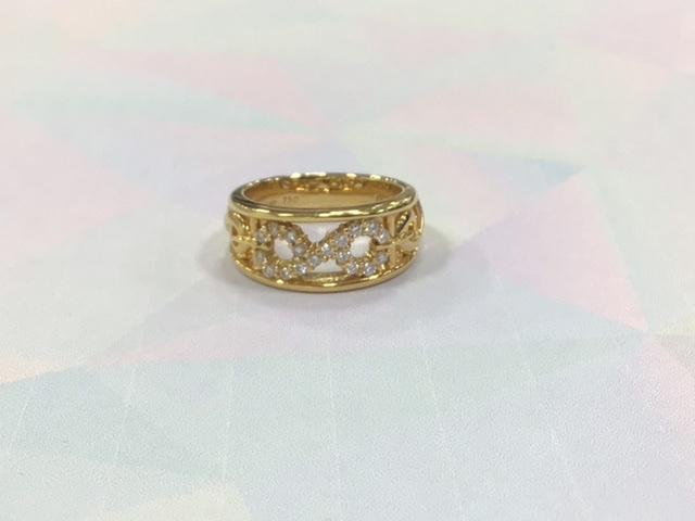 ダイヤモンド 18金 イエローゴールド リング をお買取り致しました。
