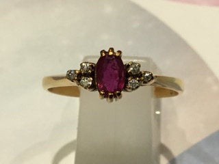 ルビー 18金 イエローゴールド リング をお買取しました。