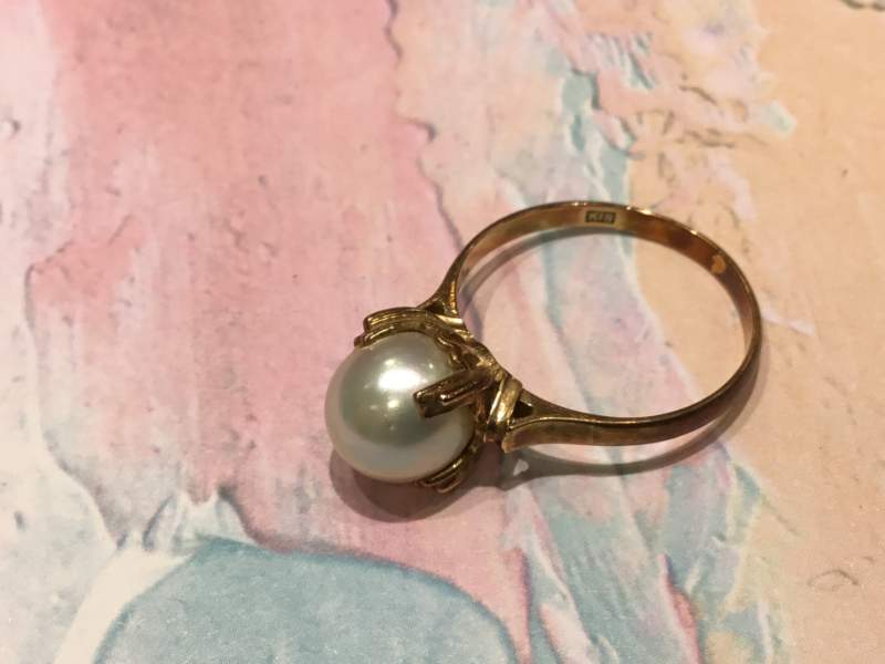 パール 18金 イエローゴールド リング をお買取しました。