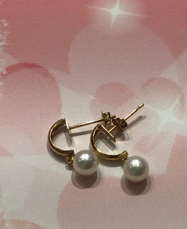 K18 パール デザイン ピアス 買取しました。