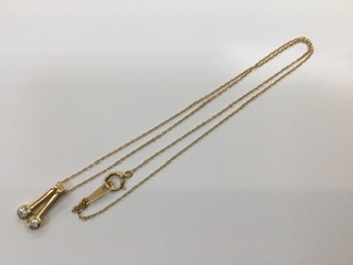 K18   ダイヤ　プチネックレス　お買取しました。