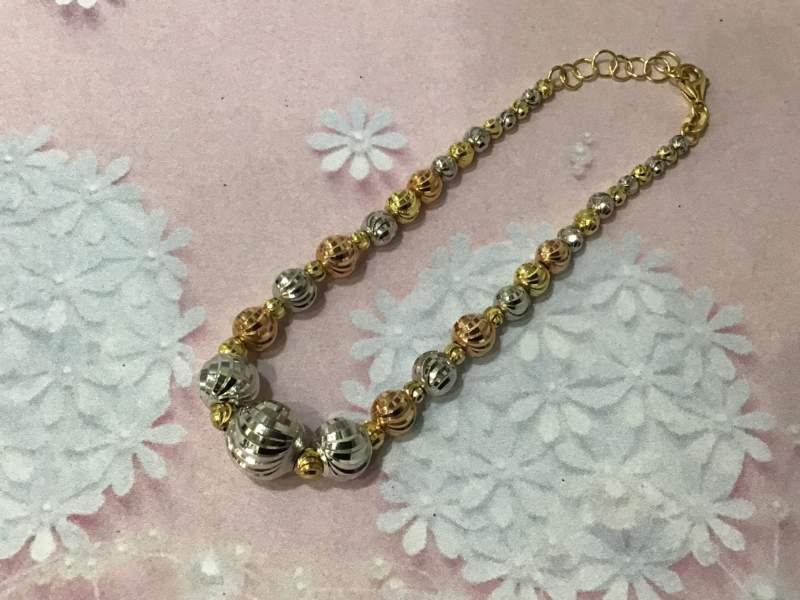 18金 3カラー ブレスレット をお買取しました。