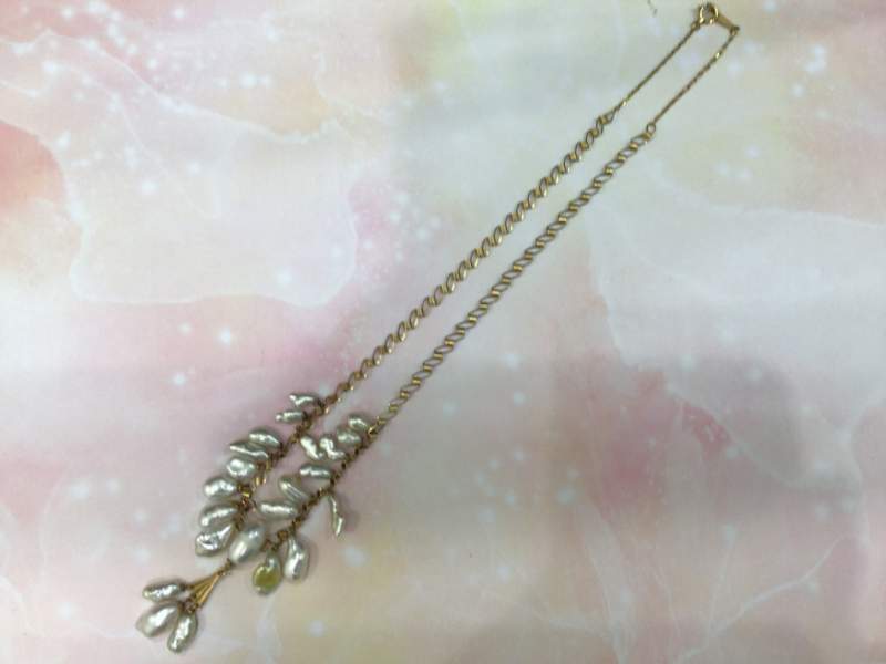 18金 淡水パール ネックレス をお買取しました。