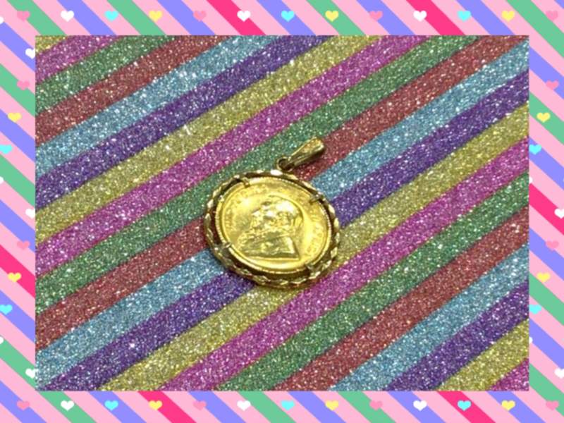 18金 枠 コインペンダント をお買取致しました。