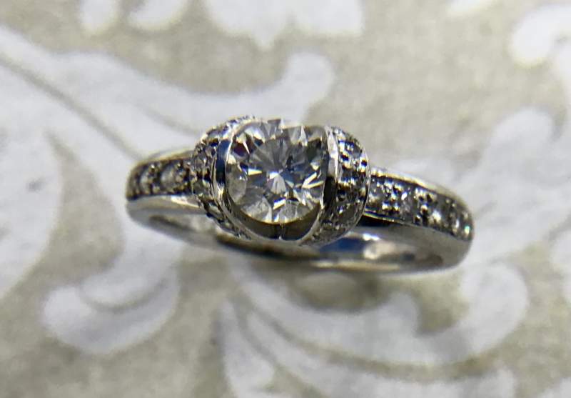 プラチナ900 ダイヤモンドリング 0.5ct