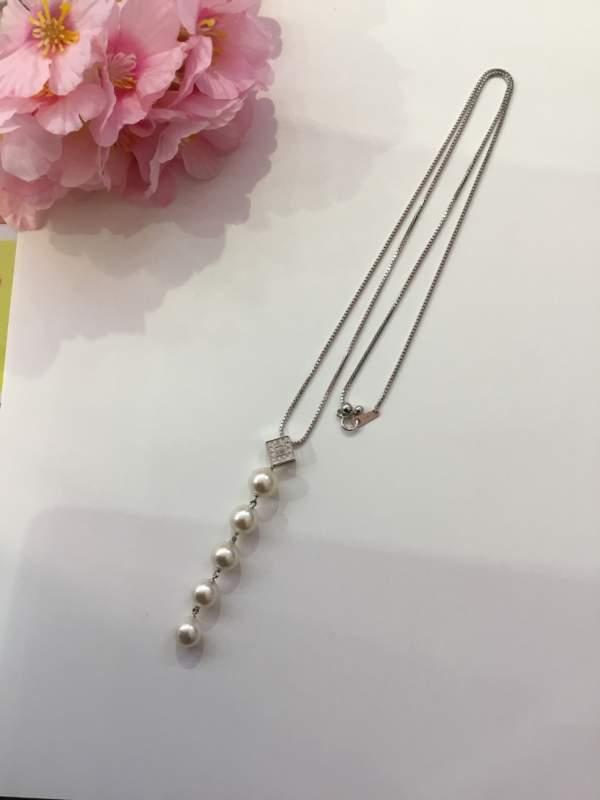 18金 パール プチネックレス をお買取しました。