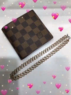ルイヴィトン ダミエ マルコ18金 PT900 コンビネックレス買取しました。