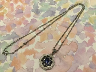 サファイア 18金 ホワイトゴールド プチネックレス をお買取しました。