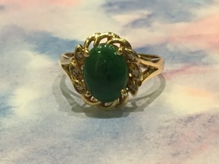 色石 18金 イエローゴールド リング をお買取しました。