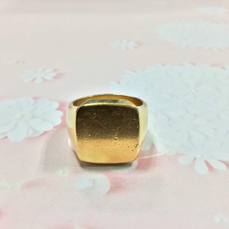 18金 イエローゴールド リング をお買取しました。