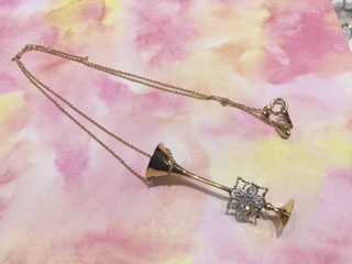 ダイヤモンド 18金 イエローゴールド プチネックレス をお買取しました。