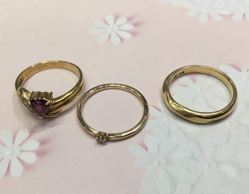 18金 イエローゴールド リング をお買取しました。