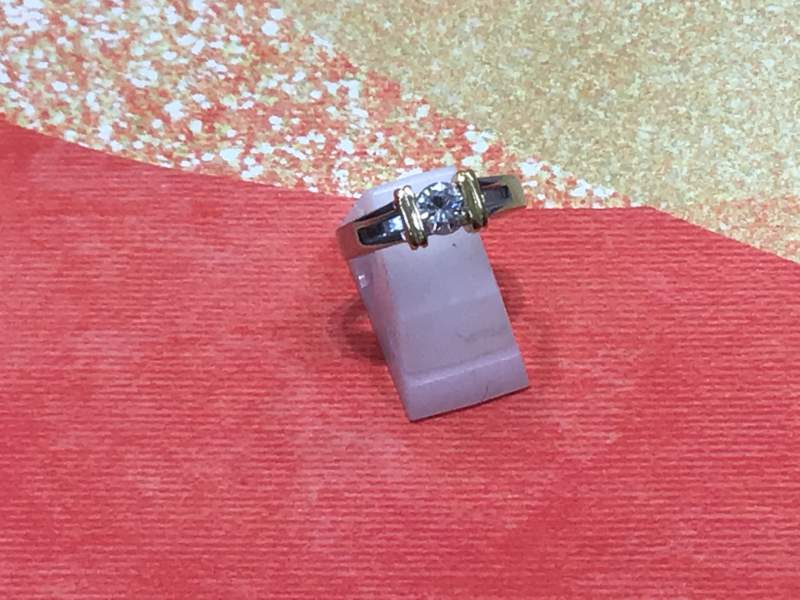 ダイヤモンド プラチナ 18金 コンビ リング をお買い取りしました
