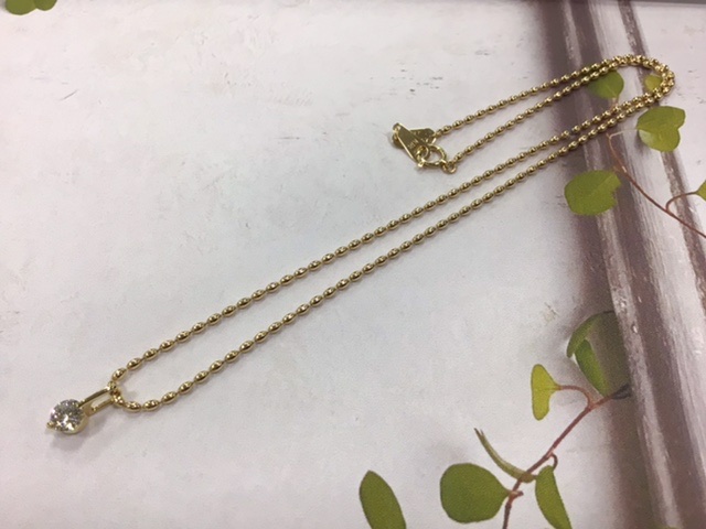 18金 ダイヤネックレス をお買取しました。