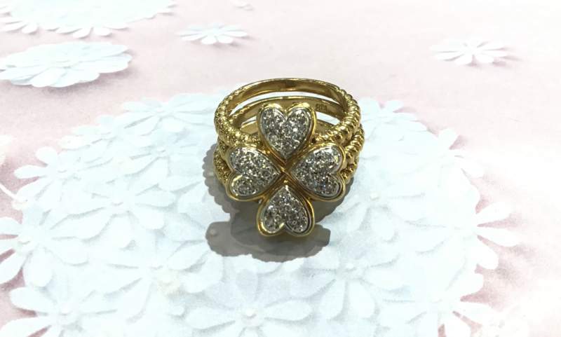 18金 ダイヤモンド リング をお買取しました。