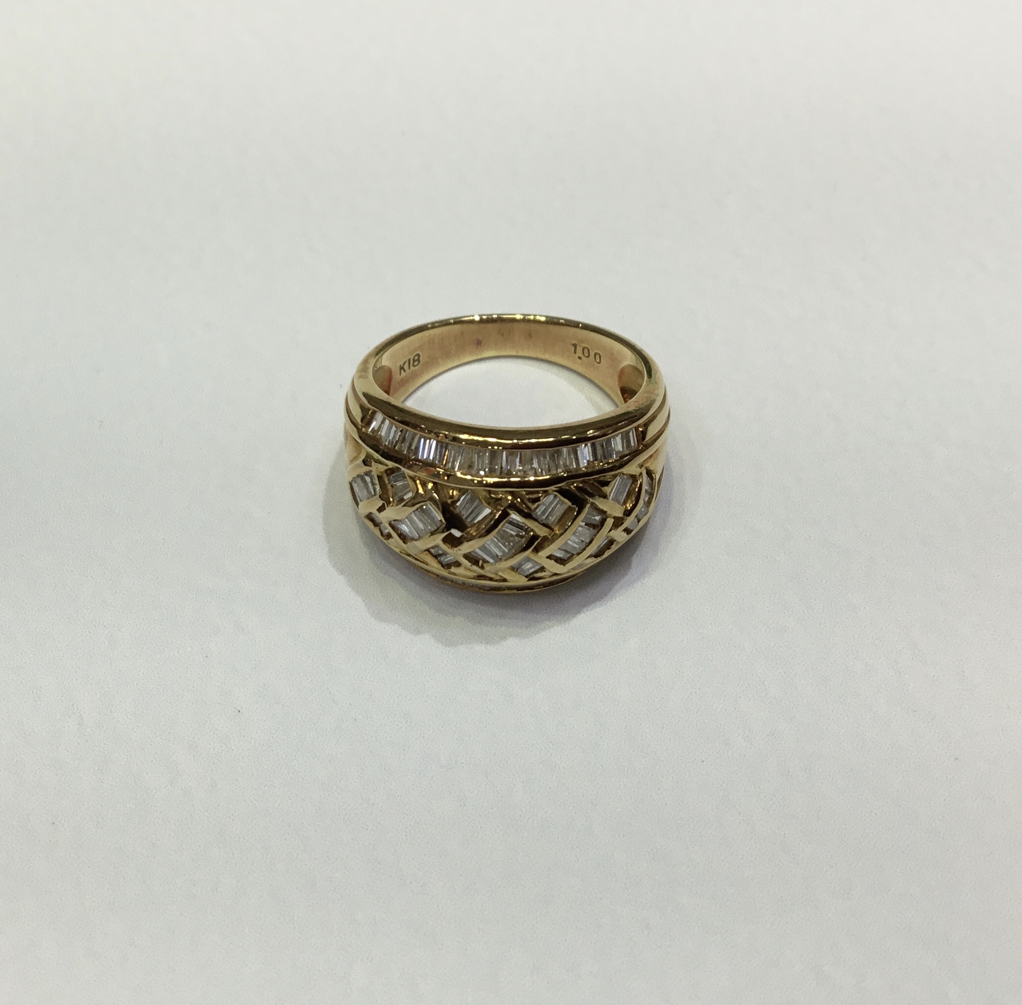 ダイヤモンド 18K イエローゴールド リング をお買取しました。