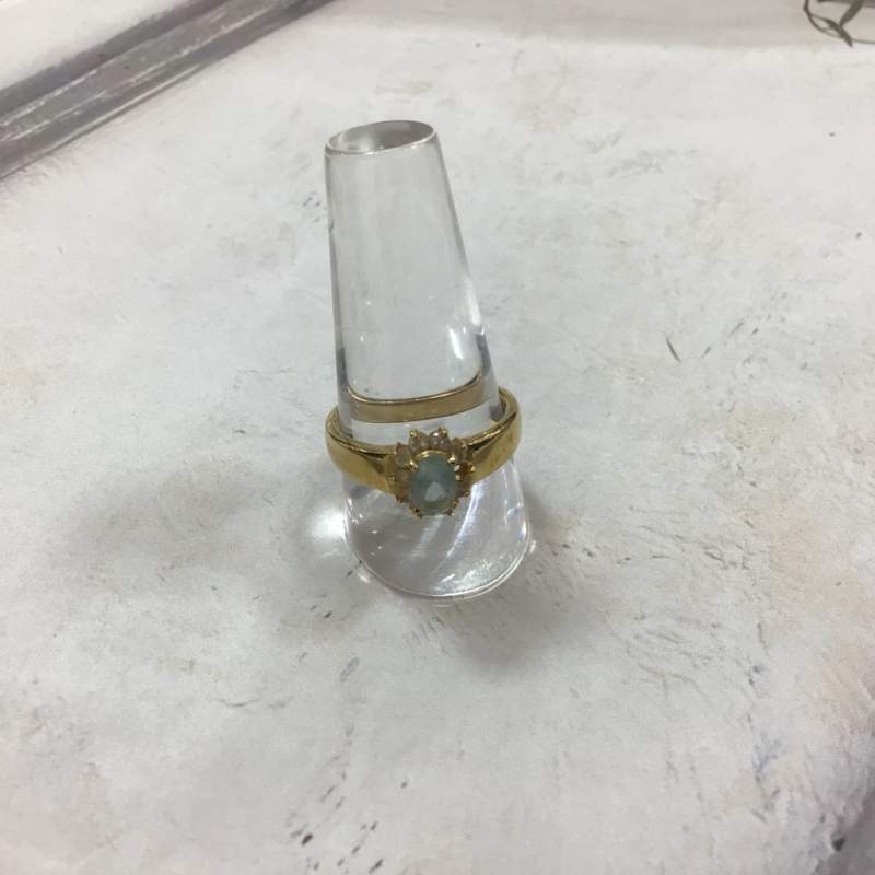 アクアマリン K18イエローゴールド リング お買取りしました