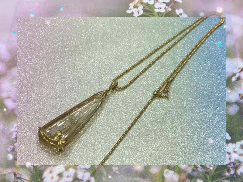 K18 イエローゴールド 石付きネックレス をお買取致しました。