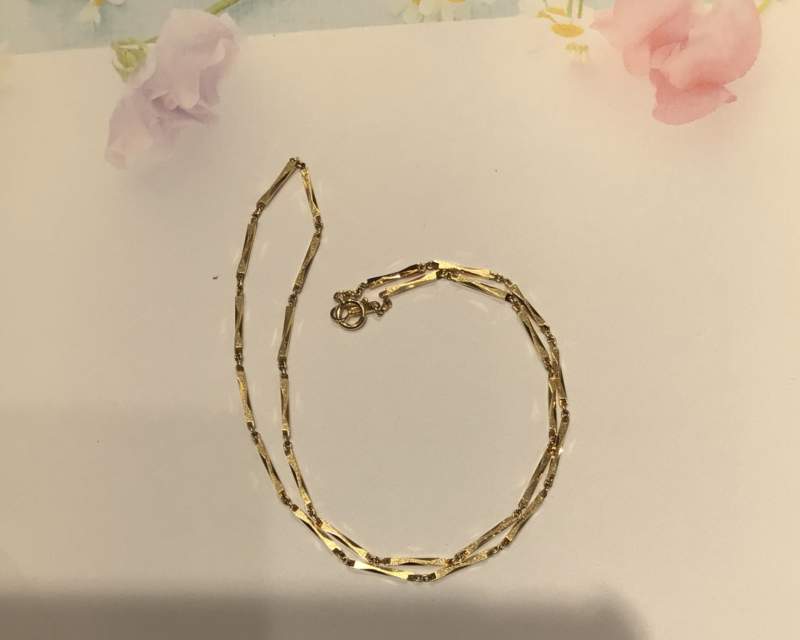 18金 イエローゴールドネックレスをお買取致しました
