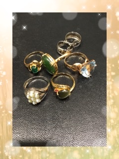 18金 色石 リング 18金ホワイトゴールド ピアス 買い取りしました。