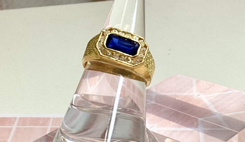 サファイア 18金 イエローゴールド リング をお買取しました