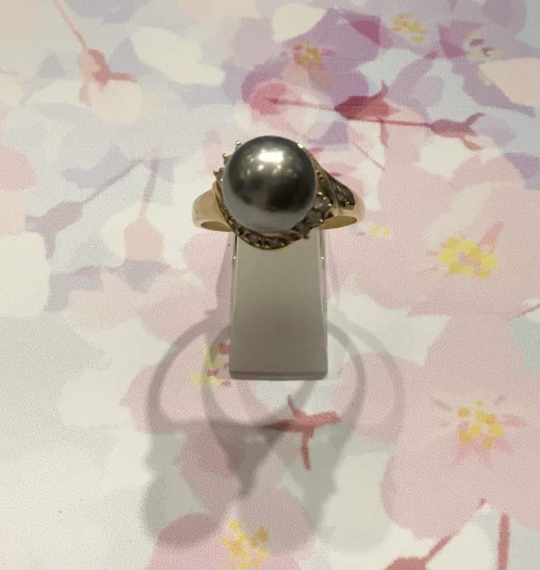 K18 ブラックパール ダイヤ リング お買取り致しました✨