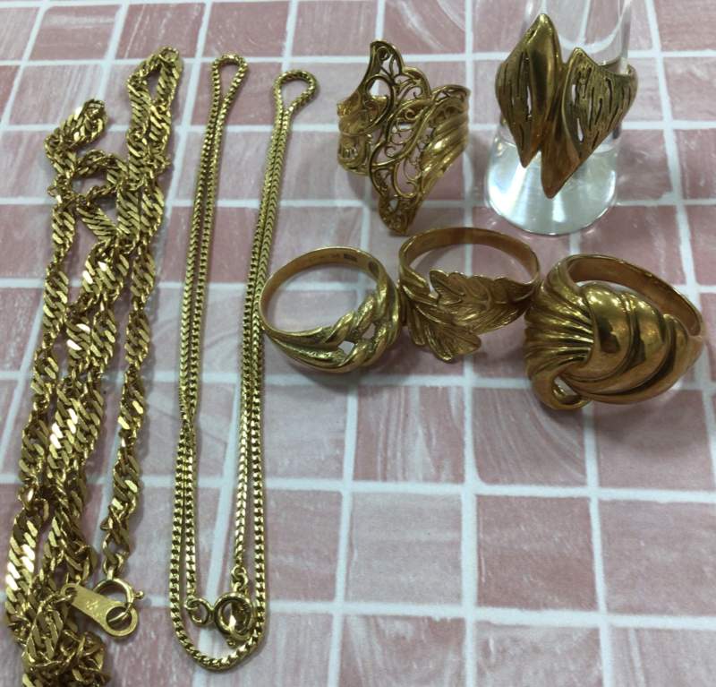 K18イエローゴールド ネックレス リング お買取りしました