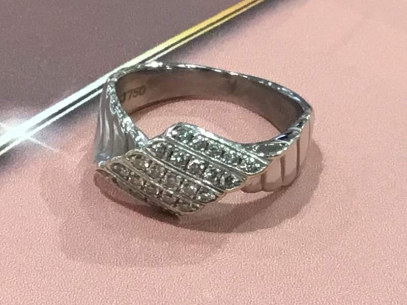 ダイヤモンド K18 ホワイトゴールド リング をお買取致しました💖